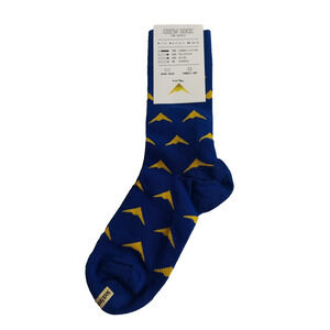 Sock Fancy 200 Needle Crew Socks - Size 7-11 Men - 8.5 - 12.5 Women - Color Navy